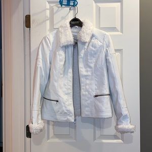 Faux Fur Leather Jacket